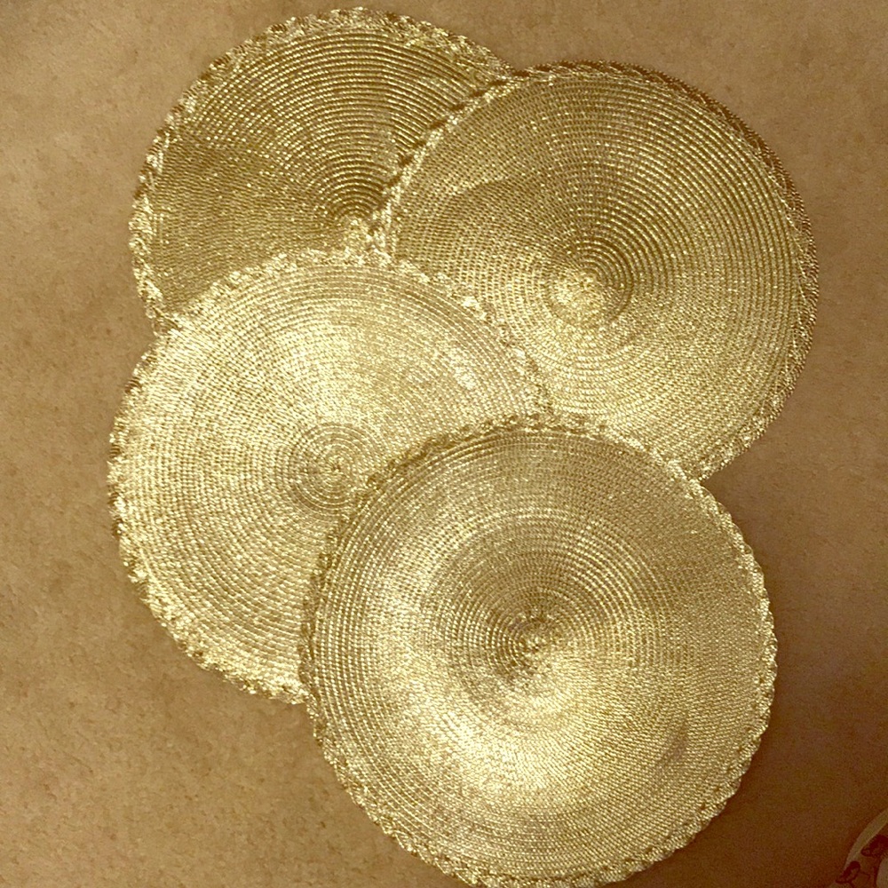 Set of 4 Gold Placemats